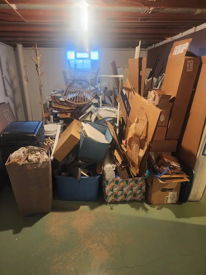 Roll-off dumpster container at job site for Roll Off Dumpster Rental in Marengo